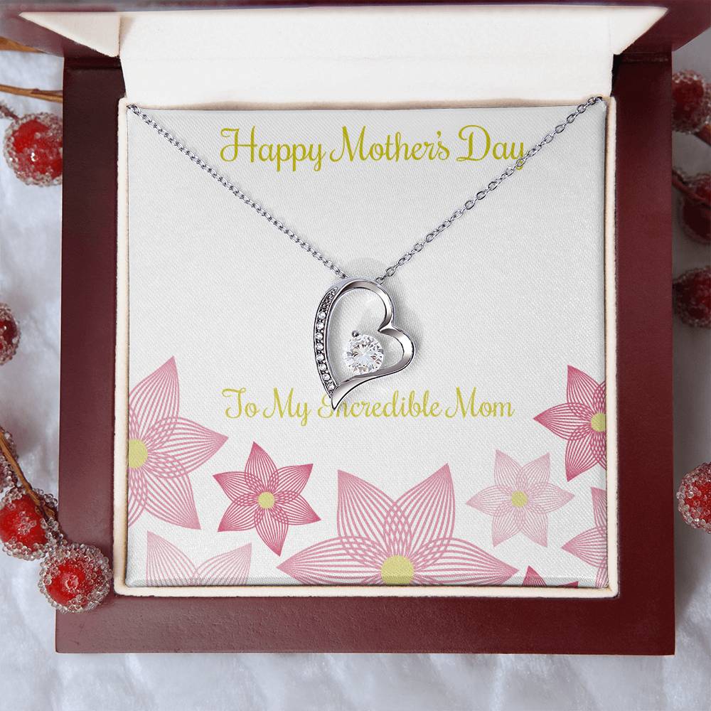 Crystal Heart Mother's Day Necklace