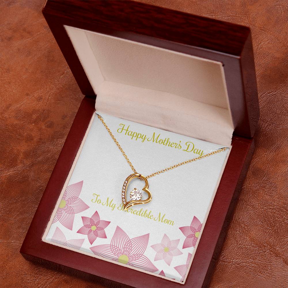 Crystal Heart Mother's Day Necklace