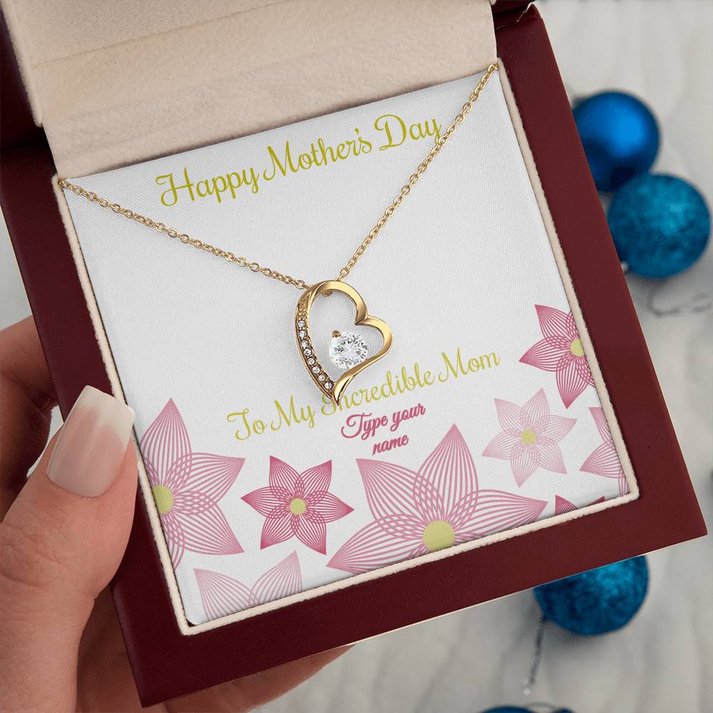 Crystal Heart Mother's Day Necklace