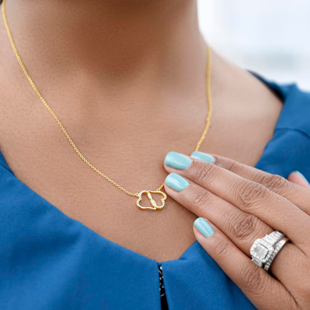 First Year Anniversary 10K Gold Diamonds Women's Necklace