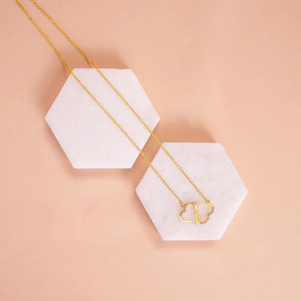 First Year Anniversary 10K Gold Diamonds Women's Necklace