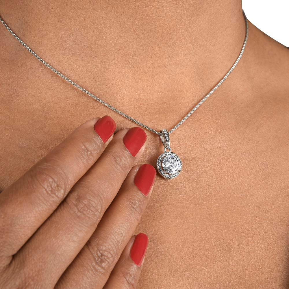 Crystals Cushion Cut Center Necklace