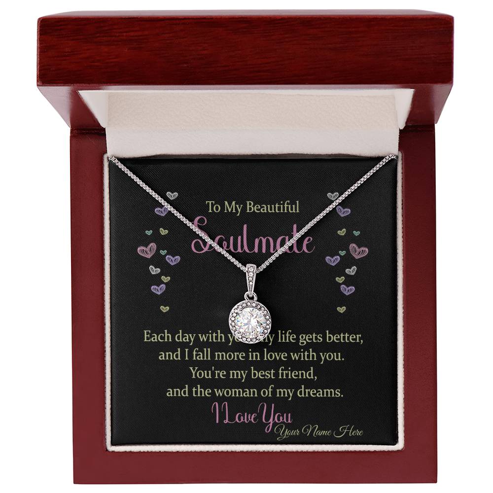 Crystals Cushion Cut Center Necklace