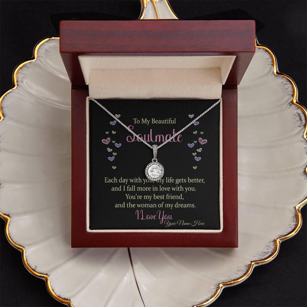 Crystals Cushion Cut Center Necklace