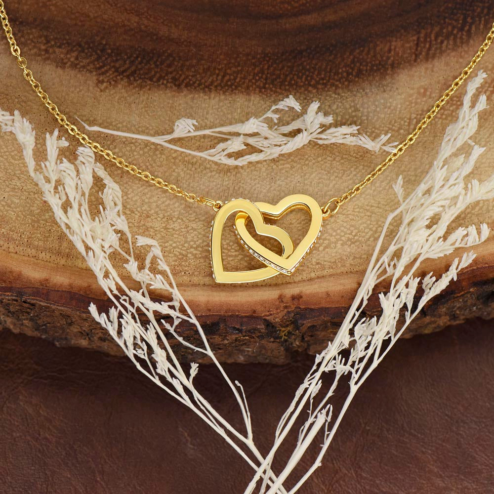 Interlocking Heart Pendants Necklace for Mom