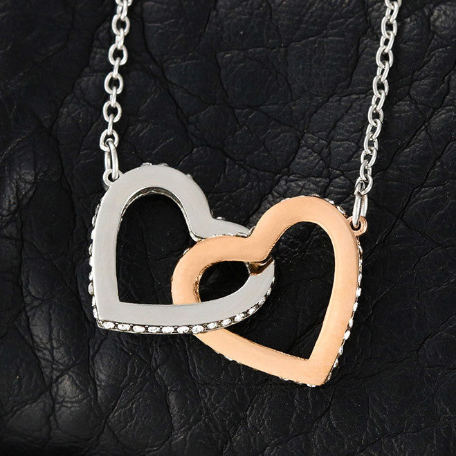 Interlocking Heart Pendants Necklace for Mom