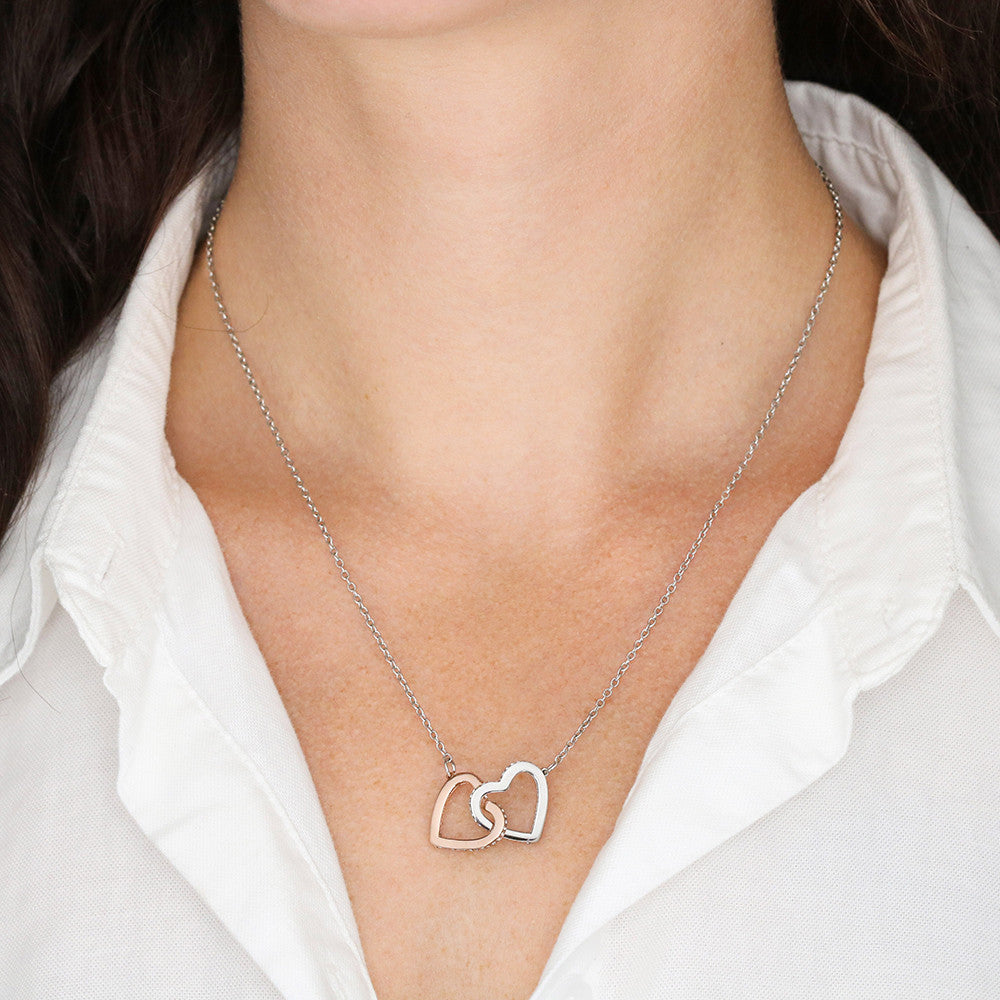 Interlocking Heart Pendants Necklace for Mom