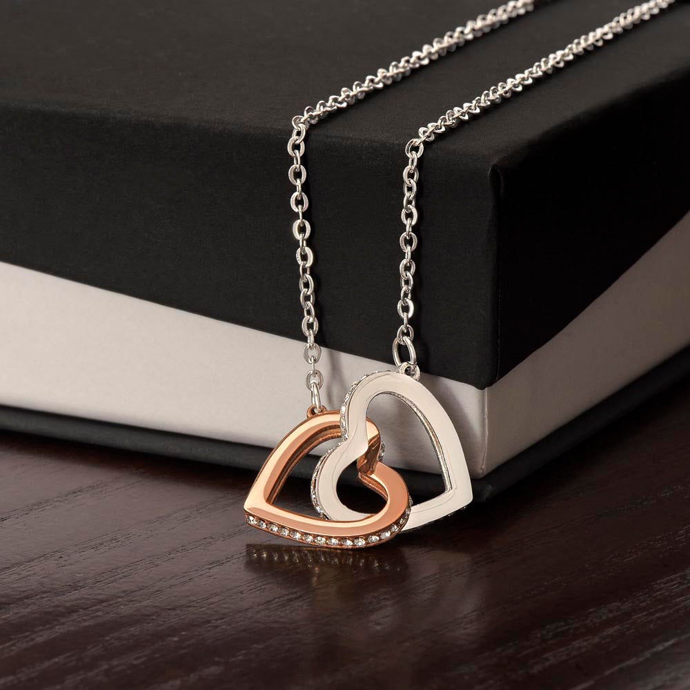 Interlocking Heart Pendants Necklace for Mom