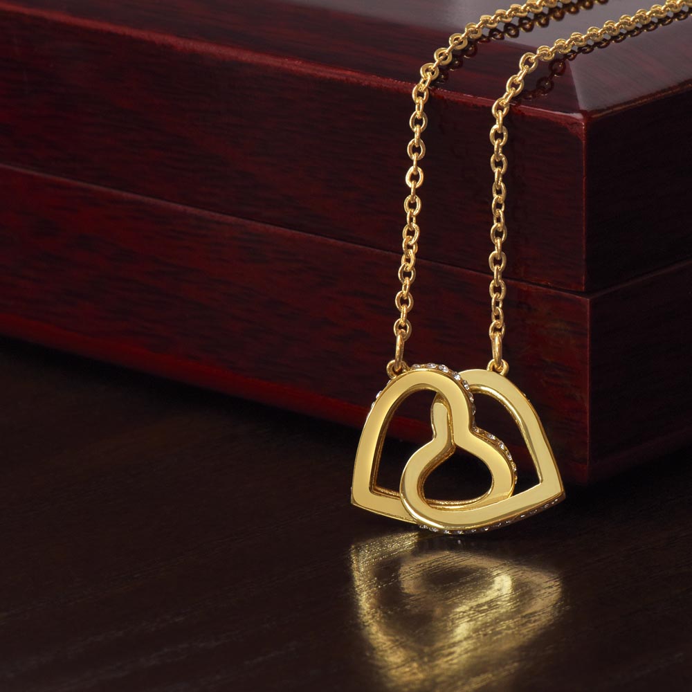 Interlocking Heart Pendants Necklace for Mom