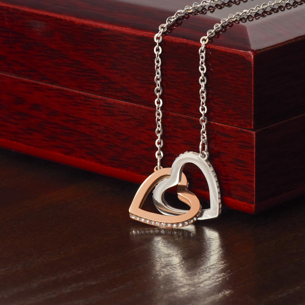 Interlocking Heart Pendants Necklace for Mom