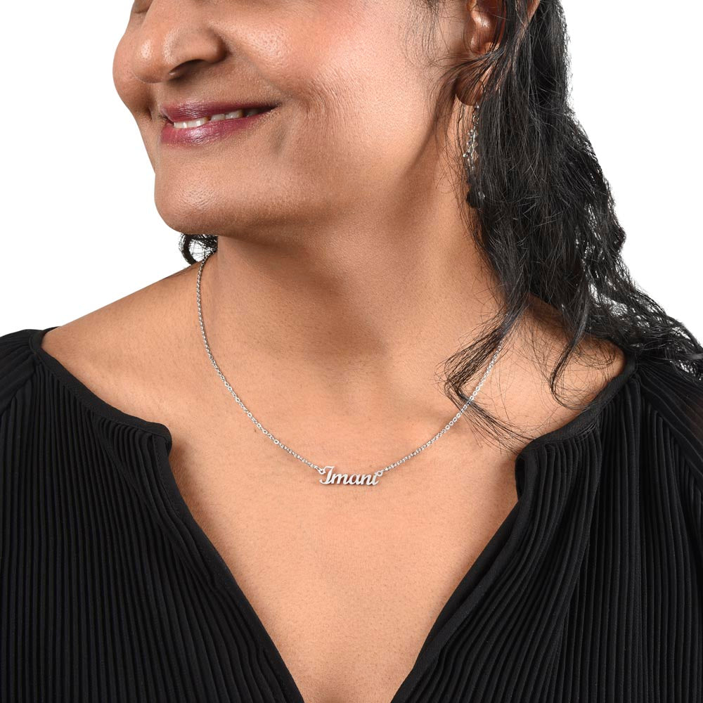 Customized Birthday Wife Stainless Steel/Gold Finish Necklace