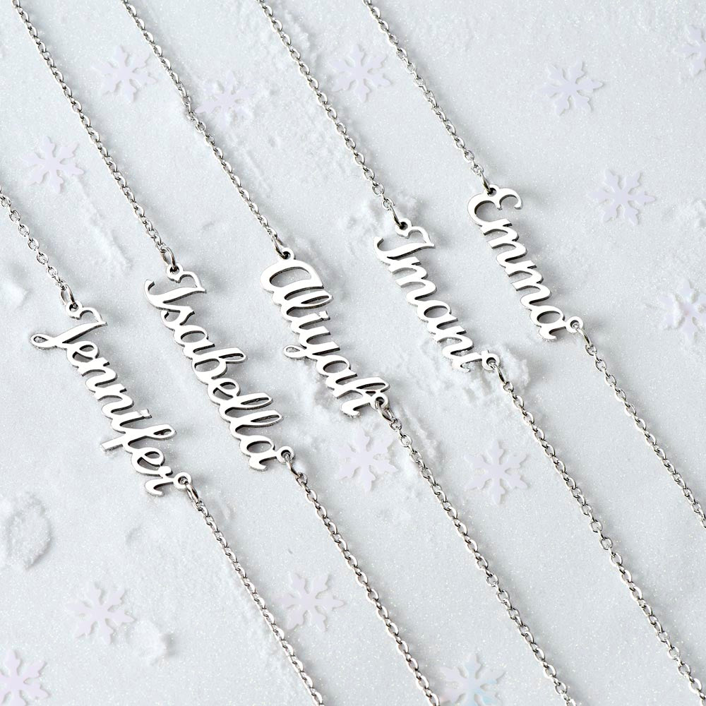 Customized Birthday Wife Stainless Steel/Gold Finish Necklace
