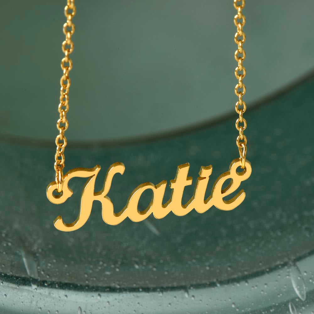 Customized Birthday Wife Stainless Steel/Gold Finish Necklace
