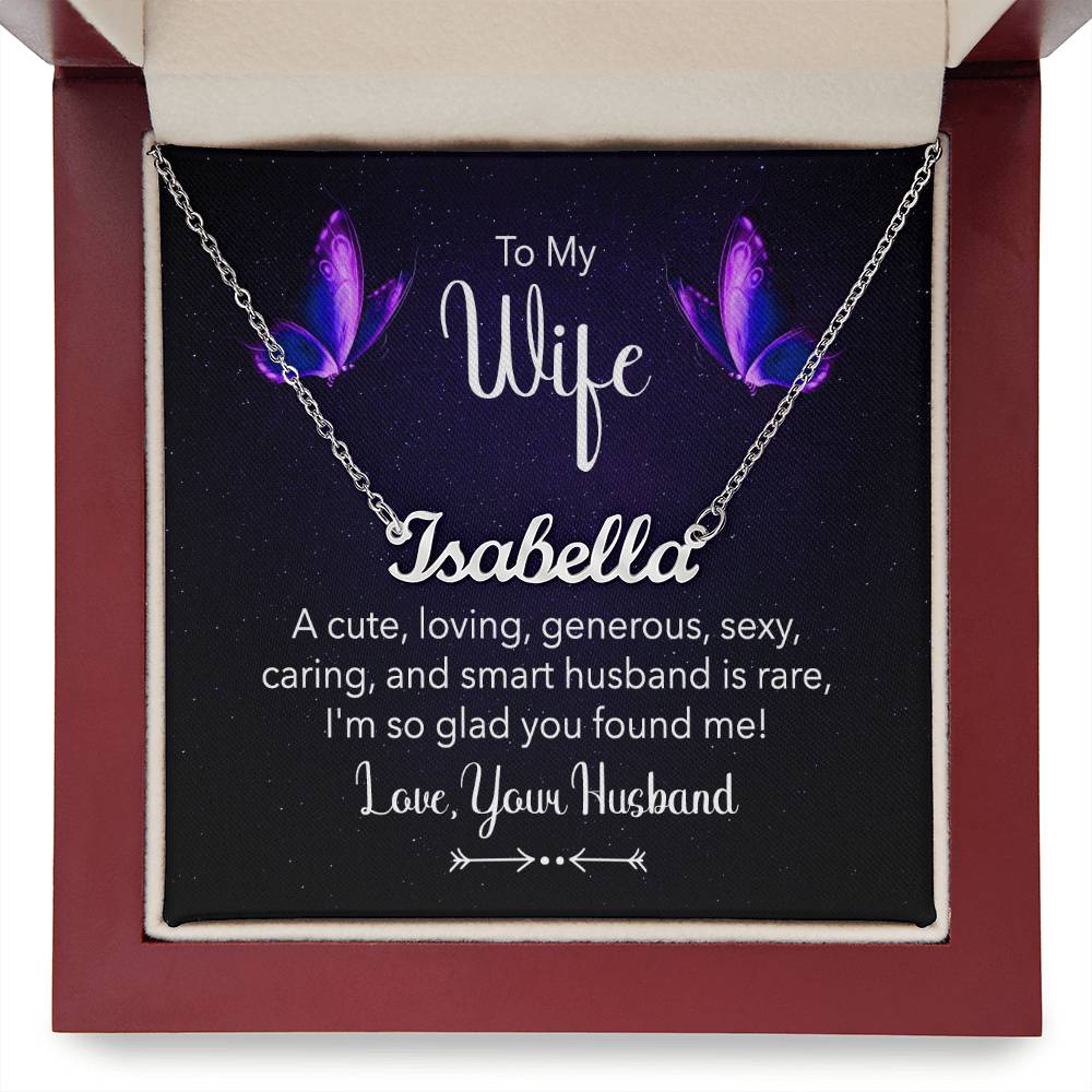 Custom Name Necklace Gift for Wife