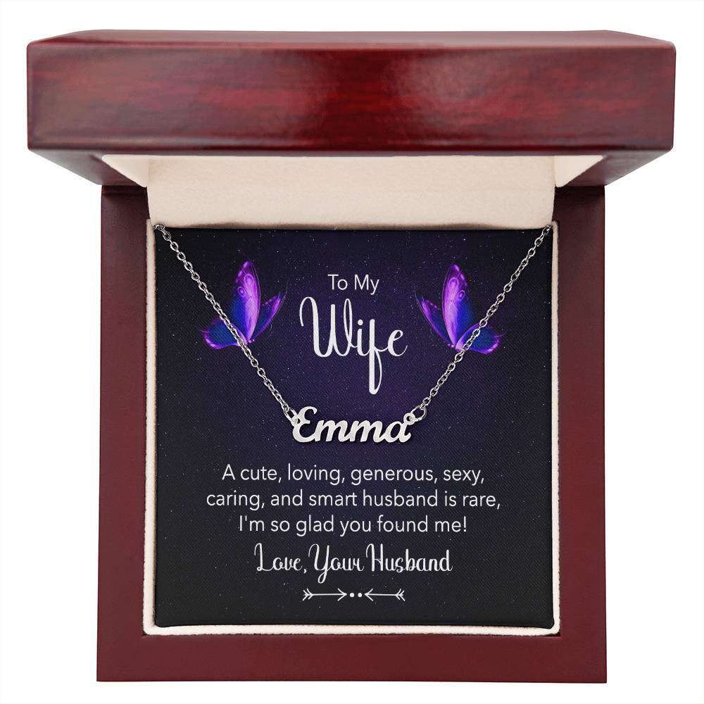 Custom Name Necklace Gift for Wife