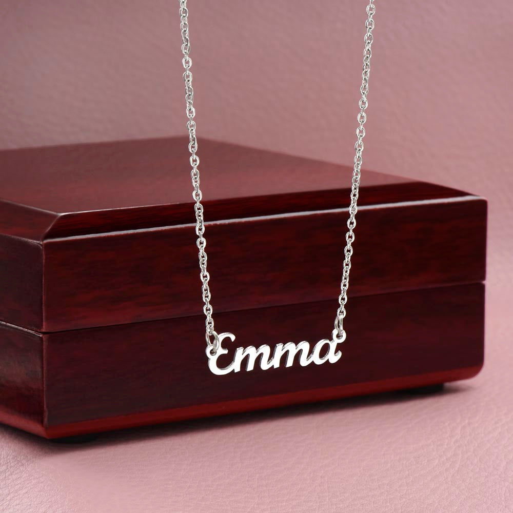 Customized Birthday Wife Stainless Steel/Gold Finish Necklace