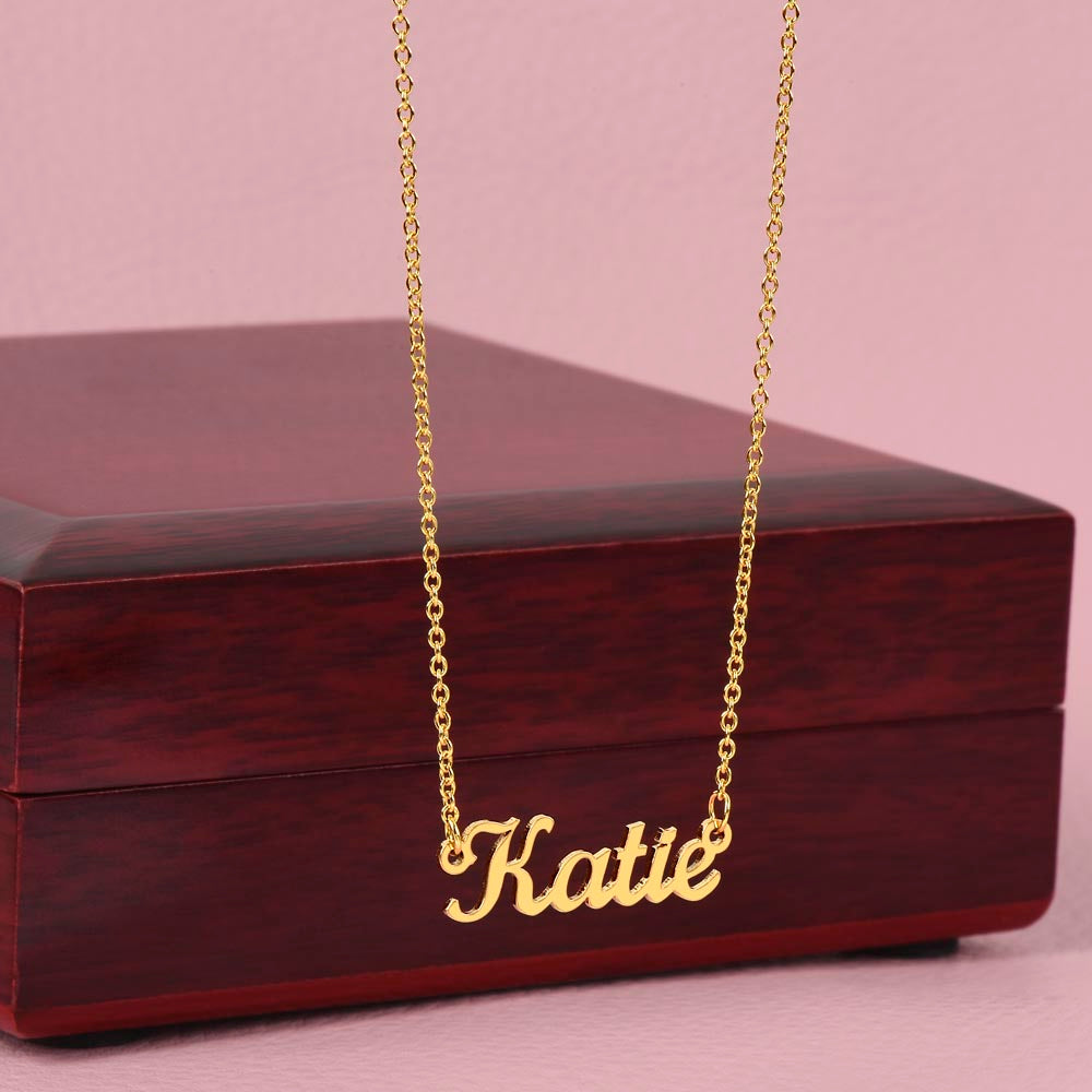 Customized Birthday Wife Stainless Steel/Gold Finish Necklace