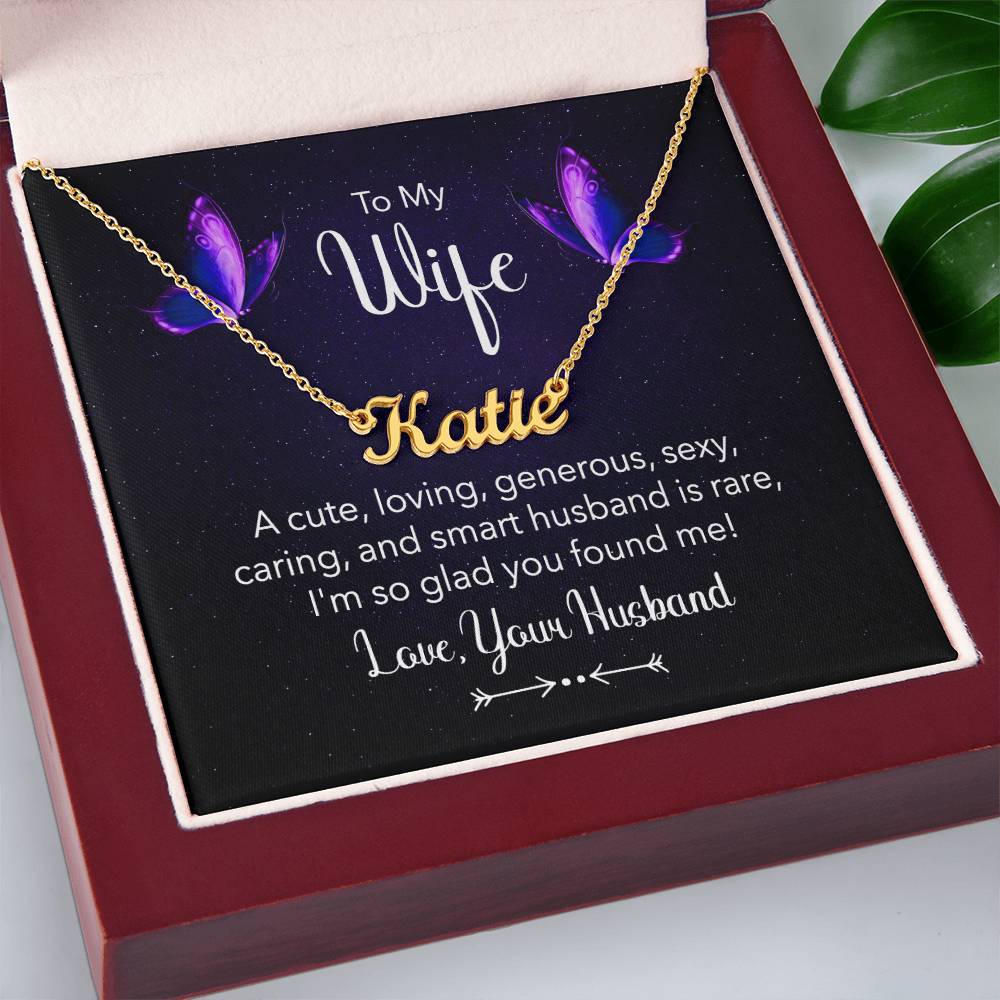 Custom Name Necklace Gift for Wife