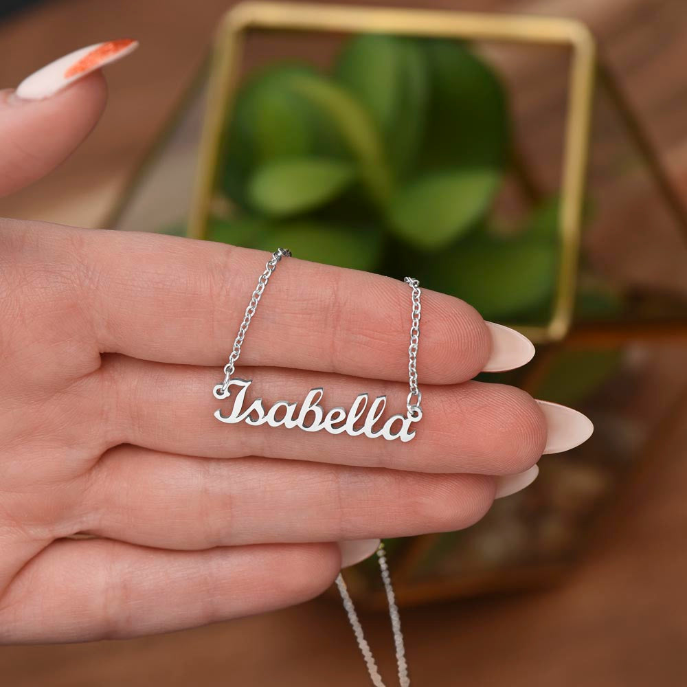 Personalized Any Name Necklace Customized Stainless Steel Gold finish Gift for Her