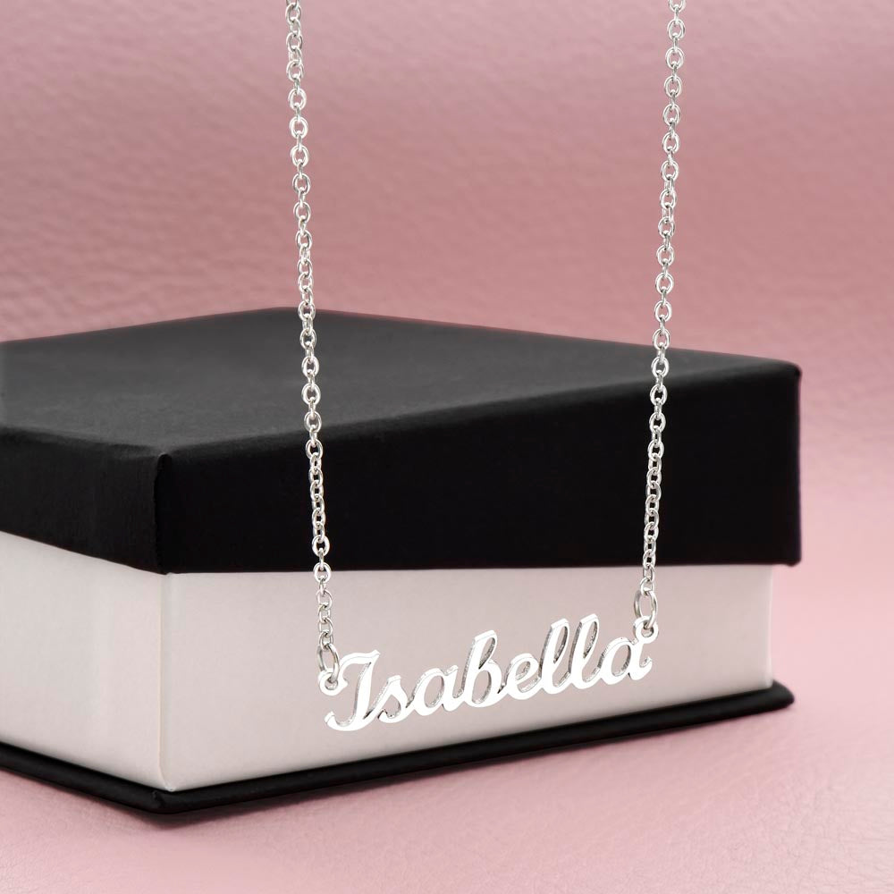 Personalized Any Name Necklace Customized Stainless Steel Gold finish Gift for Her