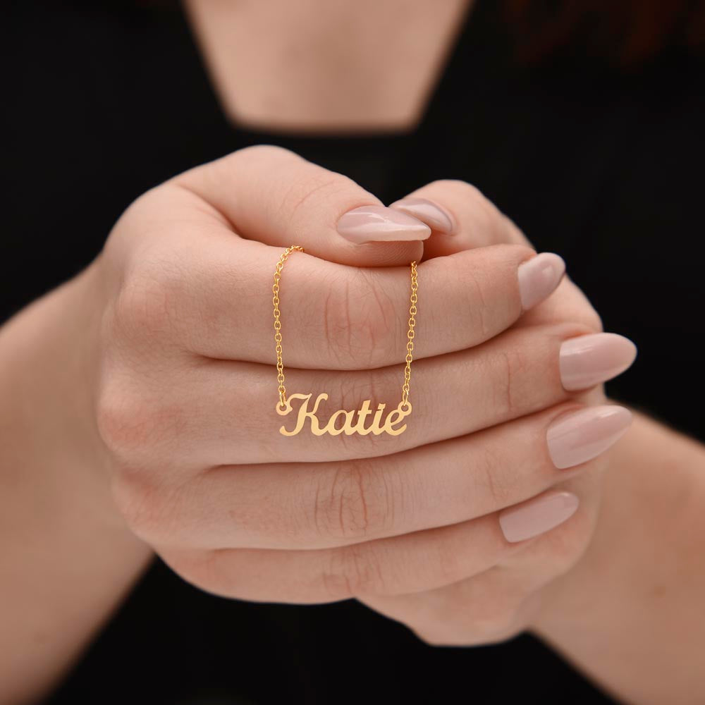 Personalized Any Name Necklace Customized Stainless Steel Gold finish Gift for Her