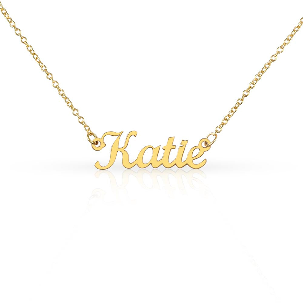 Personalized Any Name Necklace Customized Stainless Steel Gold finish Gift for Her