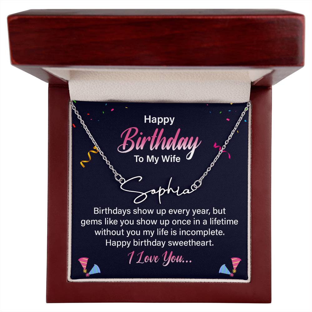 Custom Name Necklace Wife Birthday