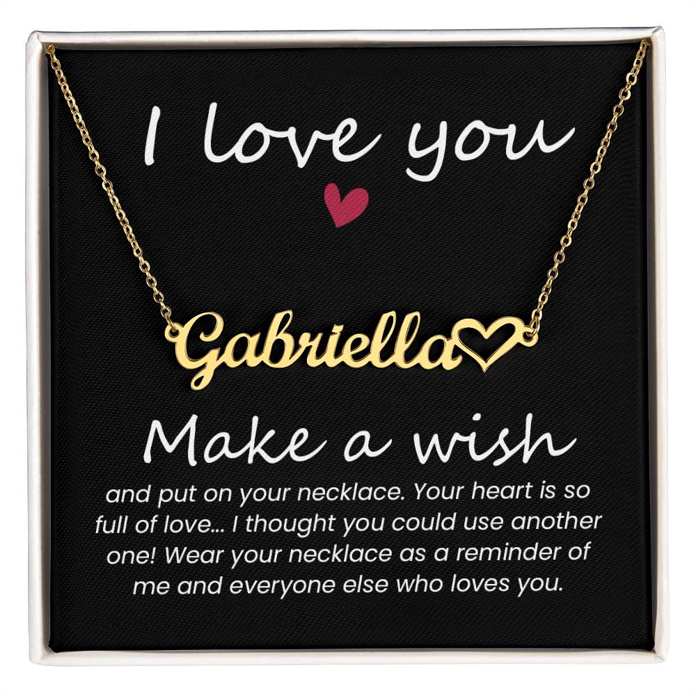 Custom Name Make a Wish Necklace