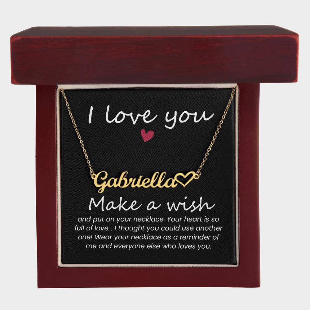 Custom Name Make a Wish Necklace