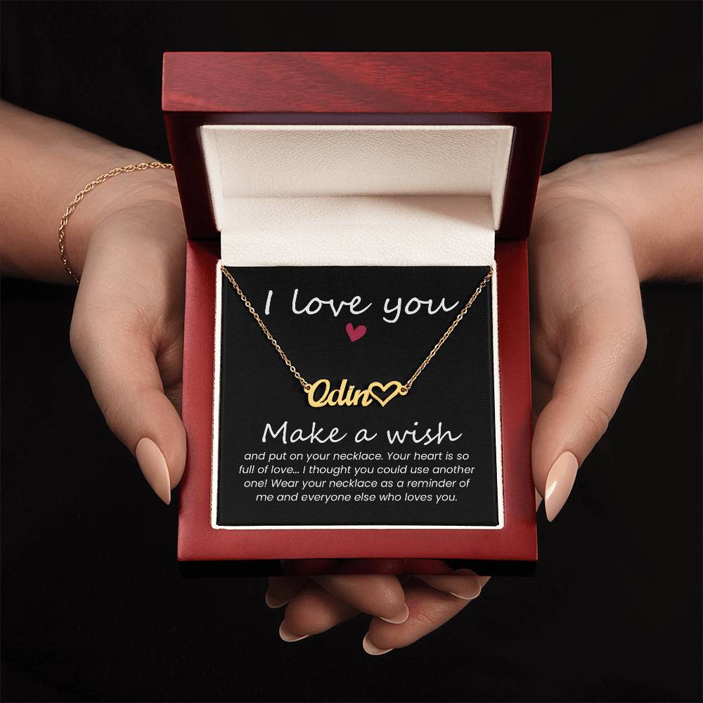 Custom Name Make a Wish Necklace