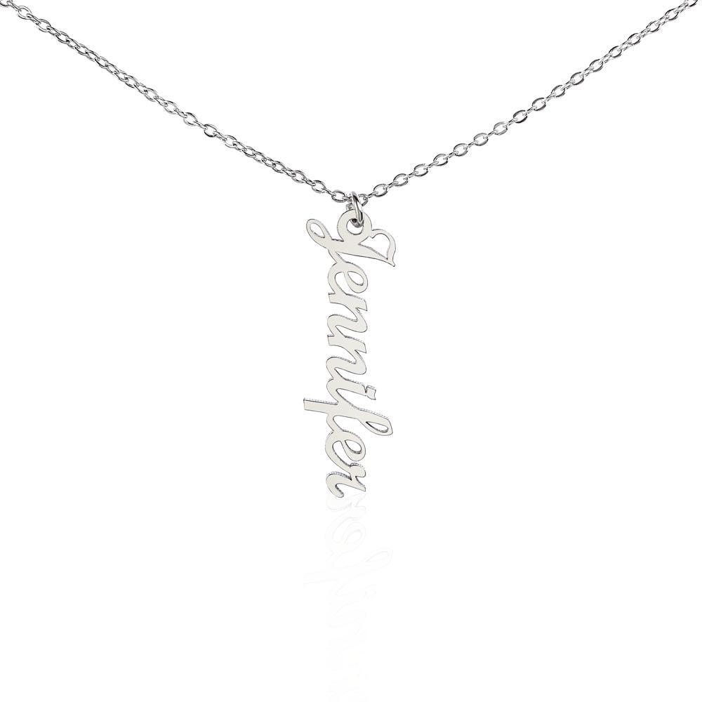 Personalized Vertical Nameplate Women's Necklace