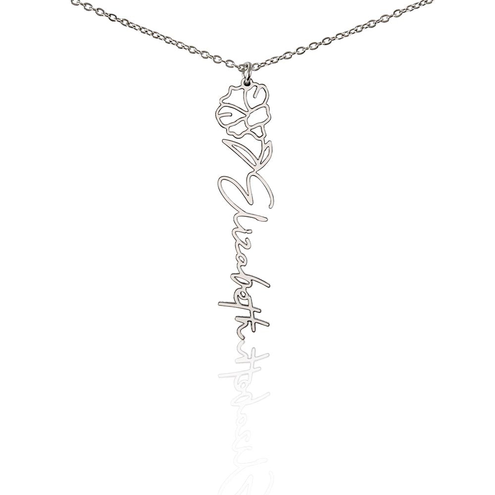 Custom Necklace + Birth Flower