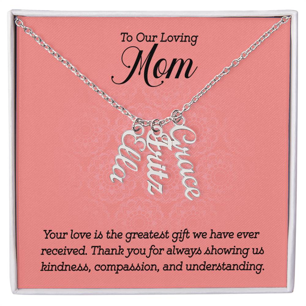 Custom up to 4 Names Mom Necklace