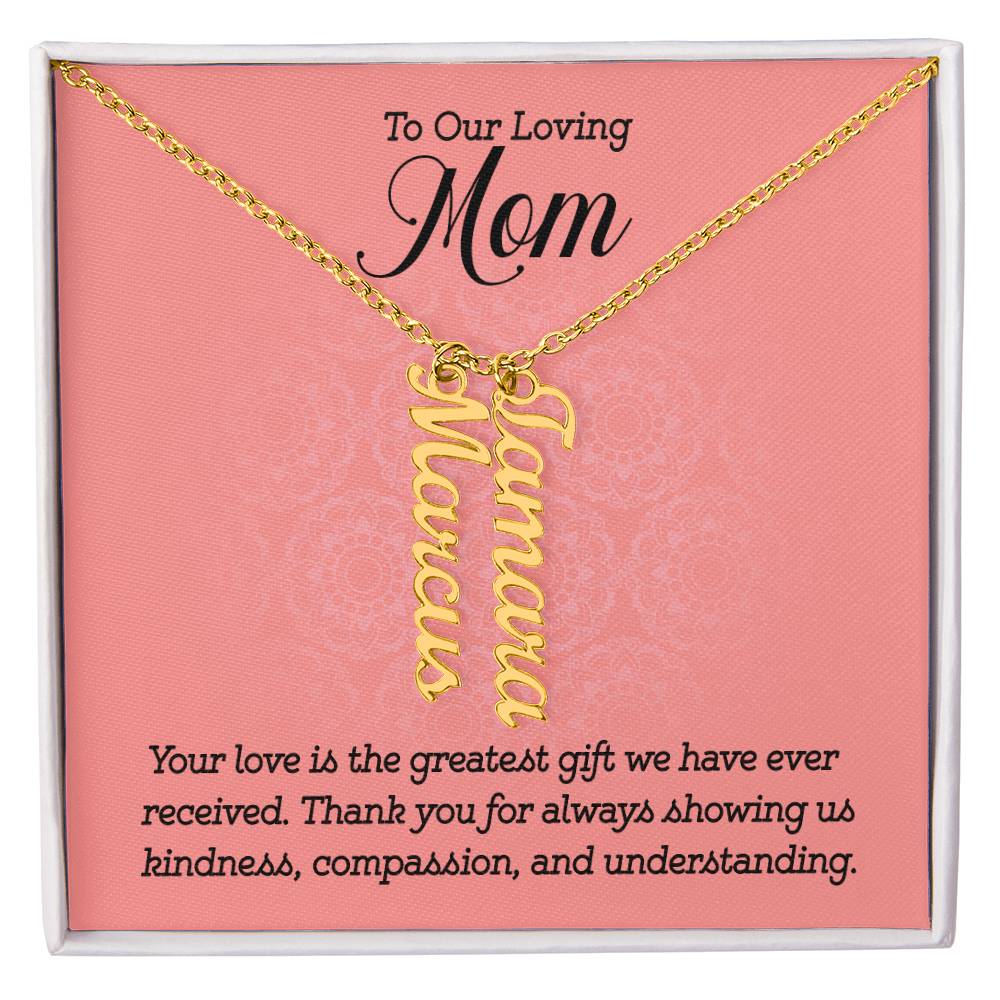 Custom up to 4 Names Mom Necklace