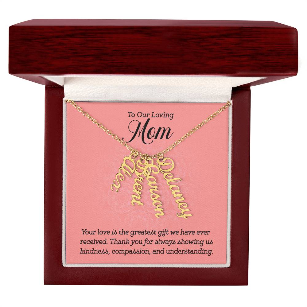 Custom up to 4 Names Mom Necklace