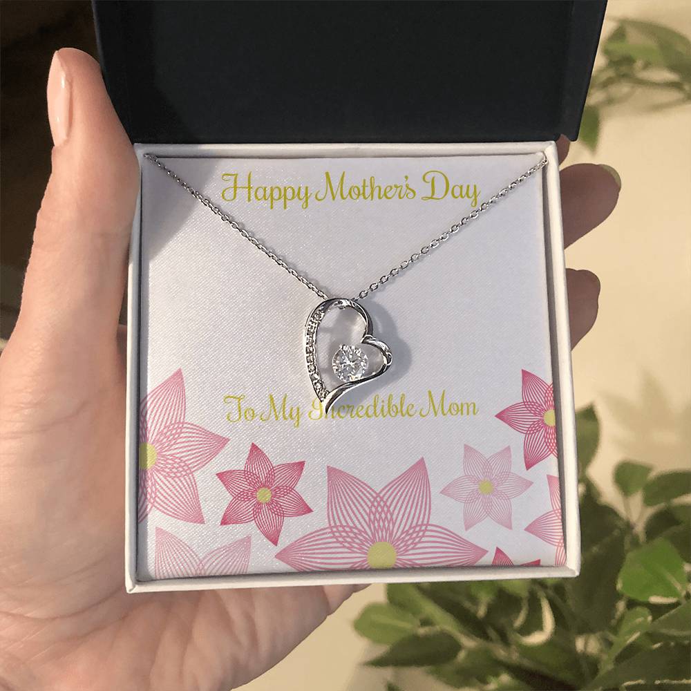 Crystal Heart Mother's Day Necklace