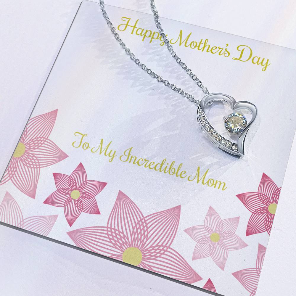 Crystal Heart Mother's Day Necklace