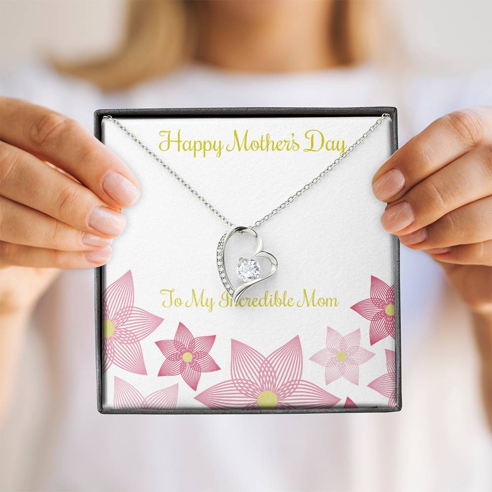 Crystal Heart Mother's Day Necklace
