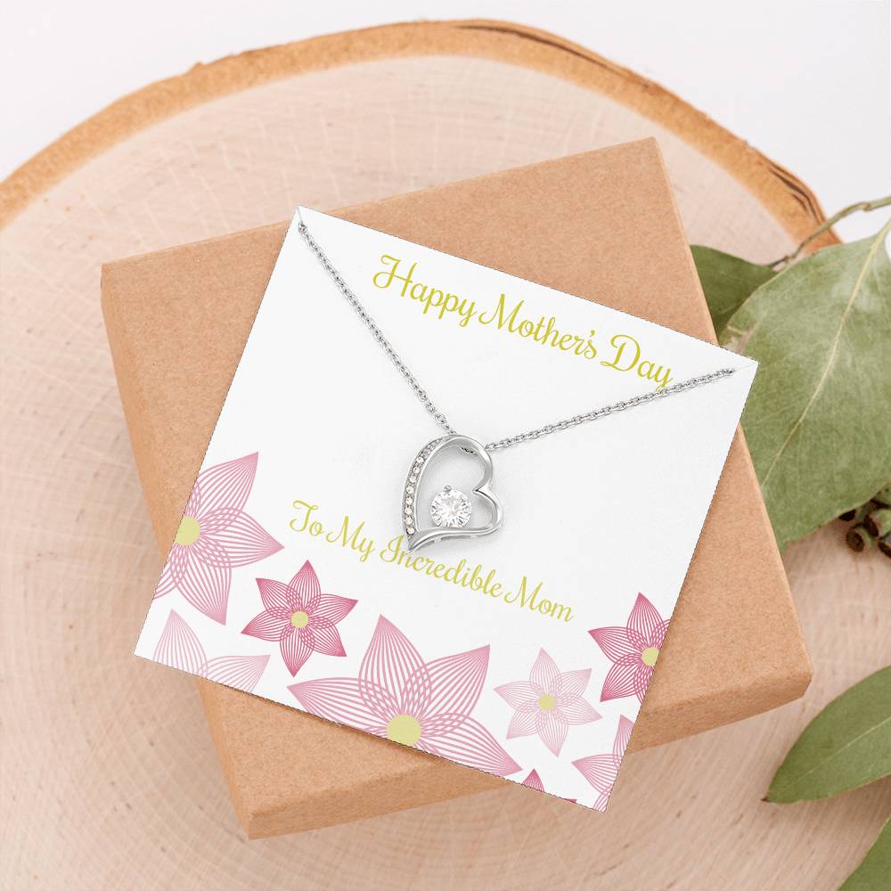 Crystal Heart Mother's Day Necklace