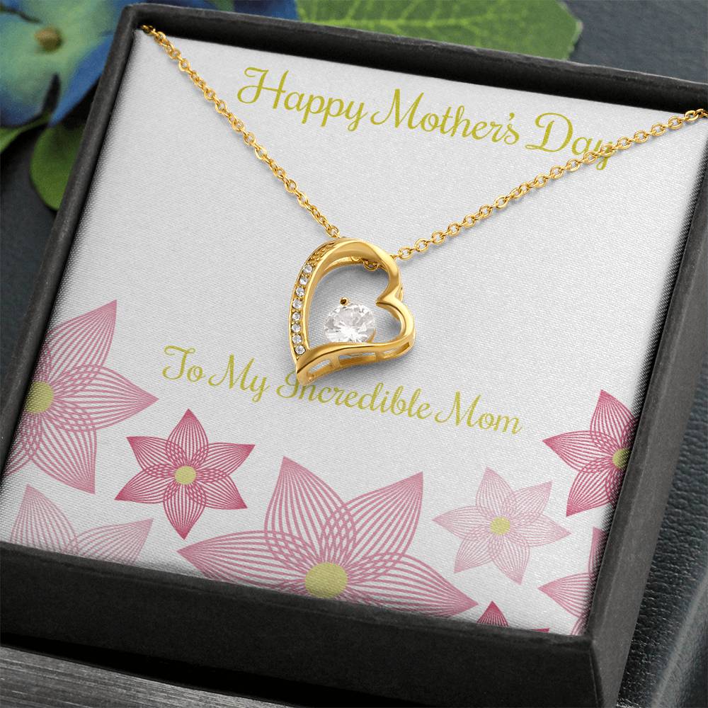 Crystal Heart Mother's Day Necklace