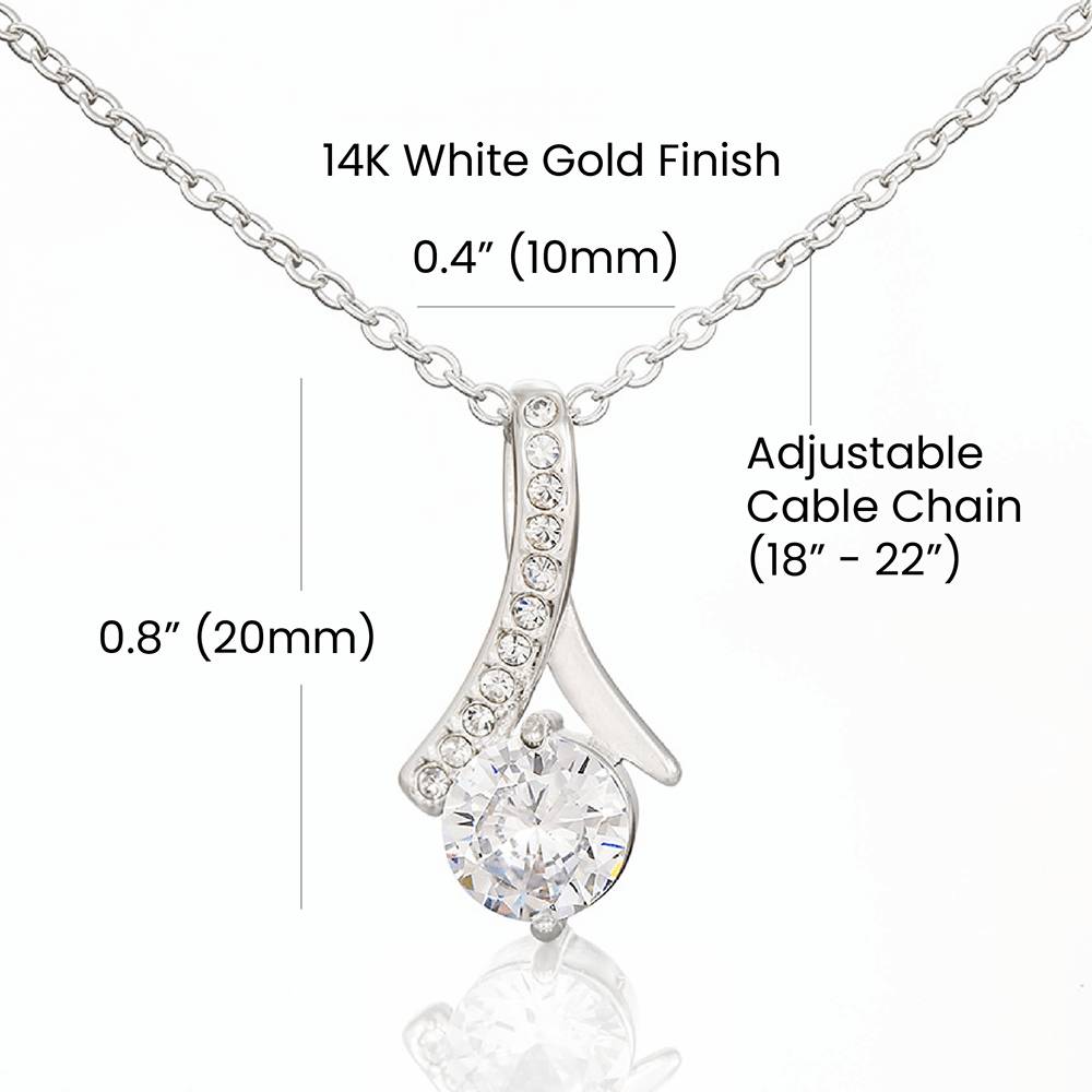 Crystal Necklace & Bouquet Gift Girlfriend with Message Card