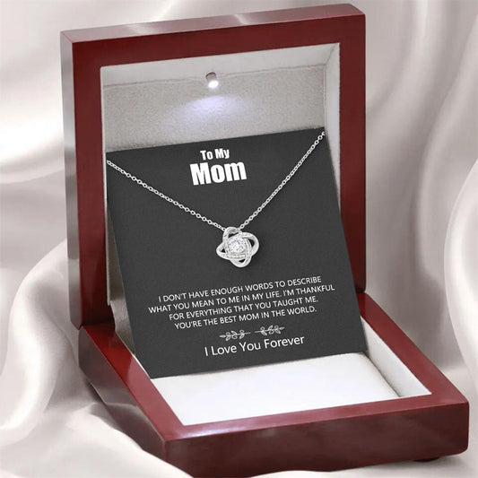 Love Knot Nest Zircon Pendant Necklace for Mom