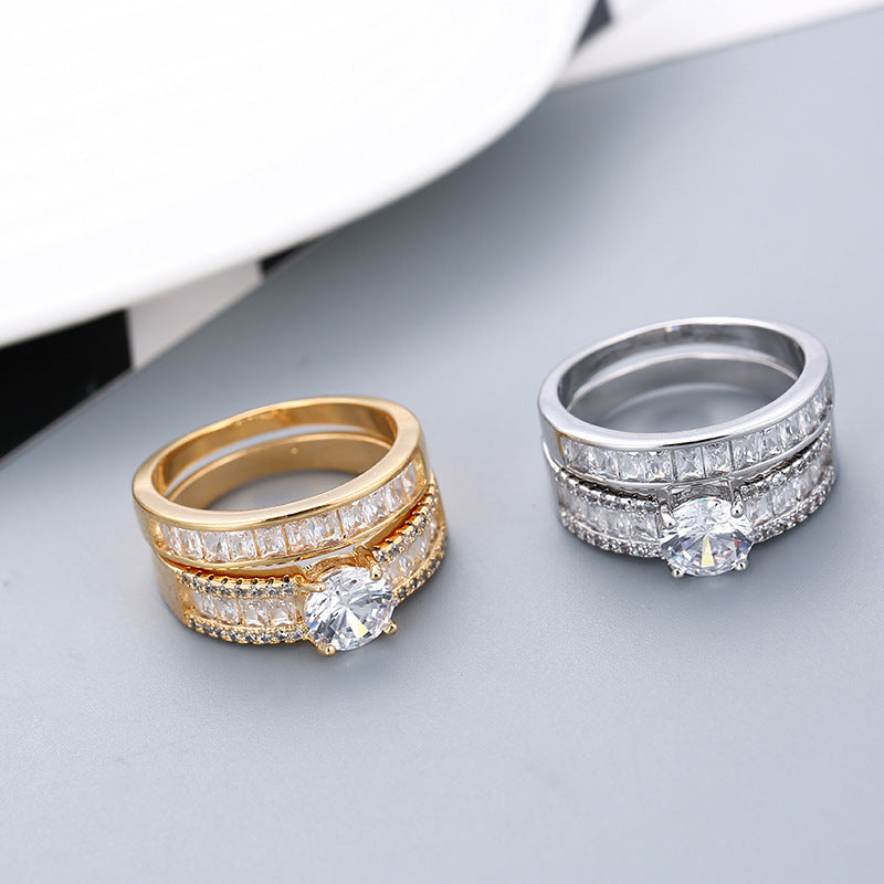 Classic Engagement Ring Wedding Band Set