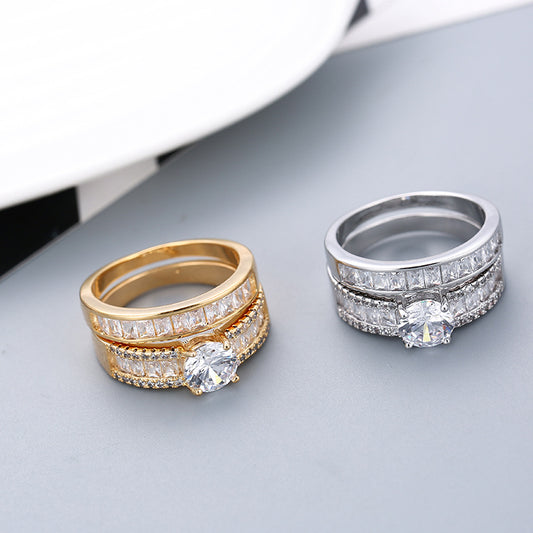 Classic Engagement Ring Wedding Band Set