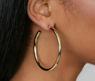 Fashion Gold Chunky Bold Hoop Earrings