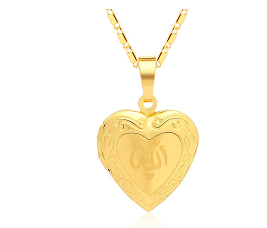 Heart-shaped Islamic Totem Women's Necklace