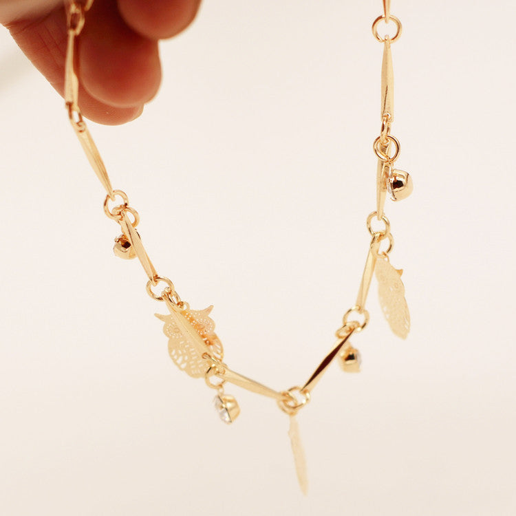 Golden Owl Tassel Bracelet