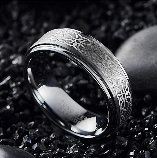 Celtic Tungsten Men's Ring