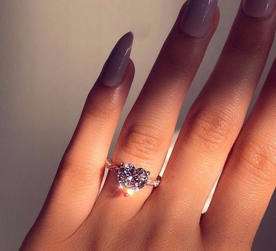 Heart Shaped Solitaire Zircon Ring