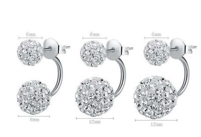 Rhinestone Silver Earrings